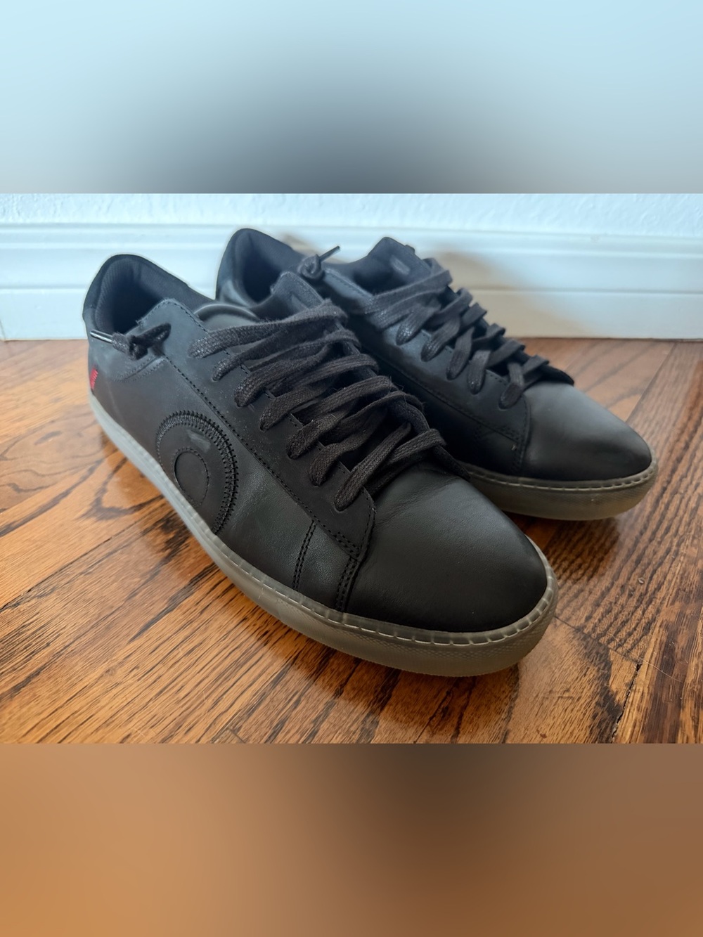 Oliver Cabell Black Leather Low 1 Ghost Sneakers ~ Men’s 11
